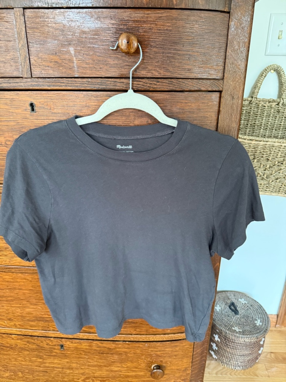 Madewell gray Crewneck Crop Tee
